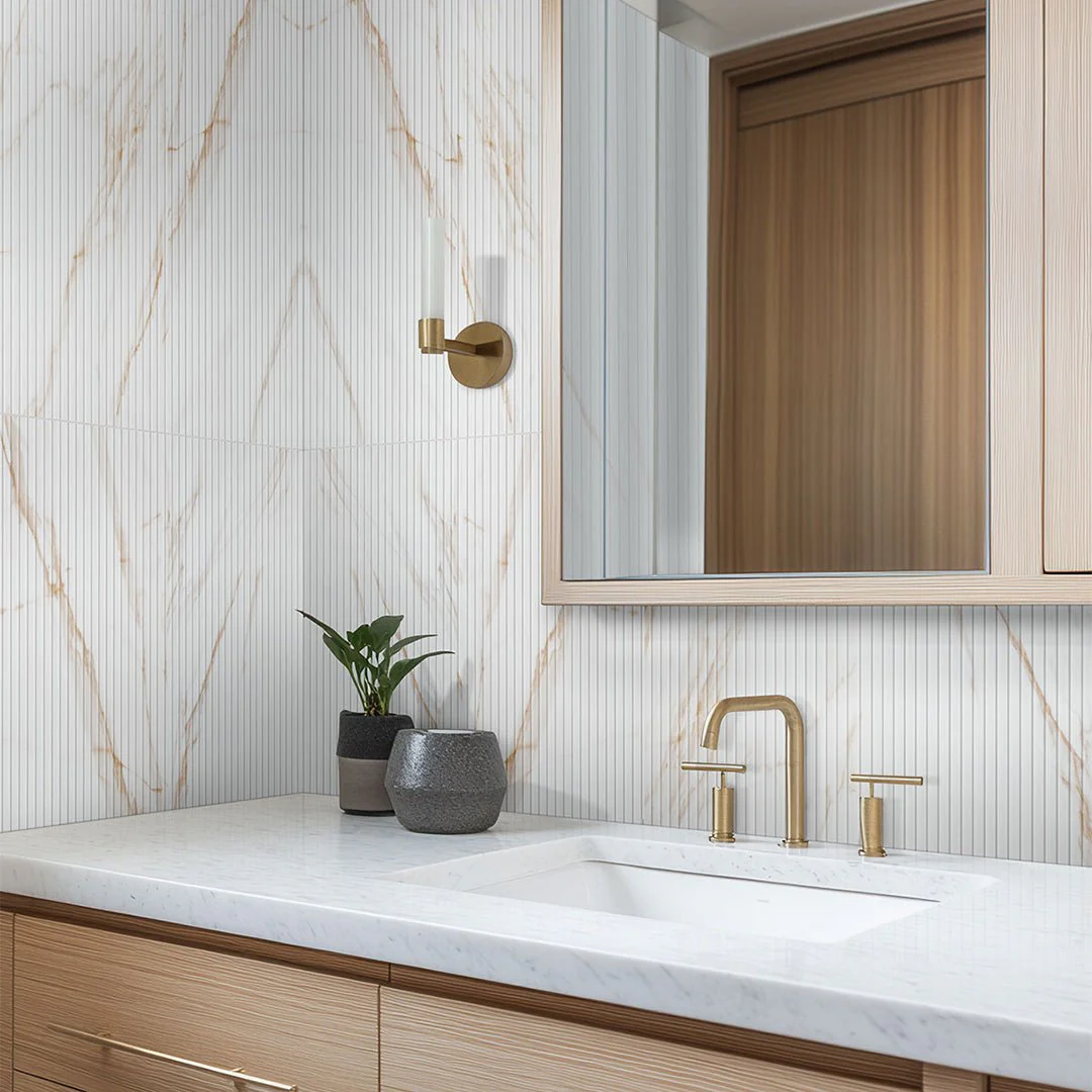 Urbanslat Marmi Gold, 16" x 48" - Ceramic Tile - Image 3