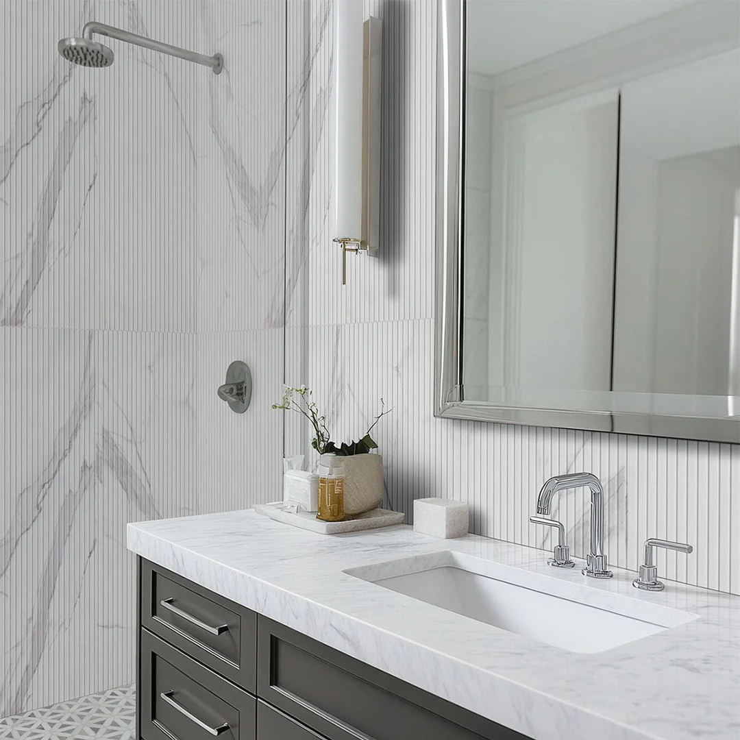Urbanslat Marmi Gray, 16" x 48" - Ceramic Tile - Image 6