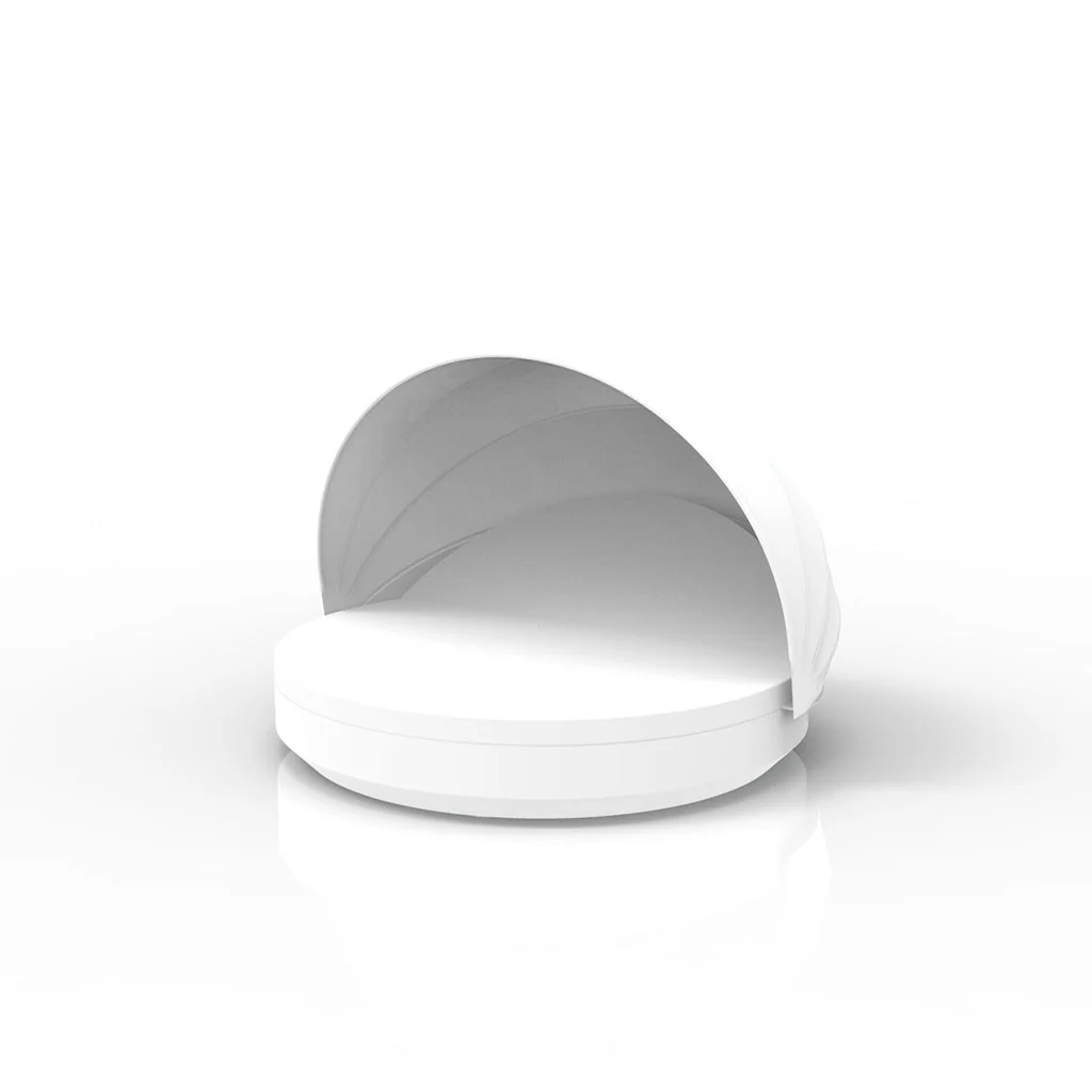 Vela Round Daybed with Reclining Backrest and Sunroof - Outdoor Furniture - Image 10
