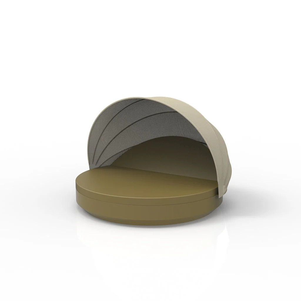Vela Round Daybed with Reclining Backrest and Sunroof - Outdoor Furniture - Image 11