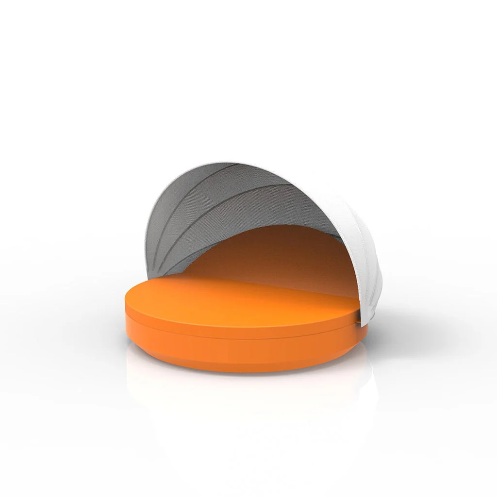 Vela Round Daybed with Reclining Backrest and Sunroof - Outdoor Furniture - Image 13