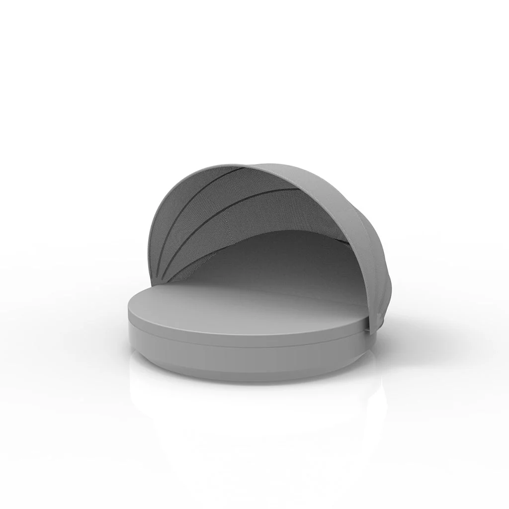 Vela Round Daybed with Reclining Backrest and Sunroof - Outdoor Furniture - Image 14