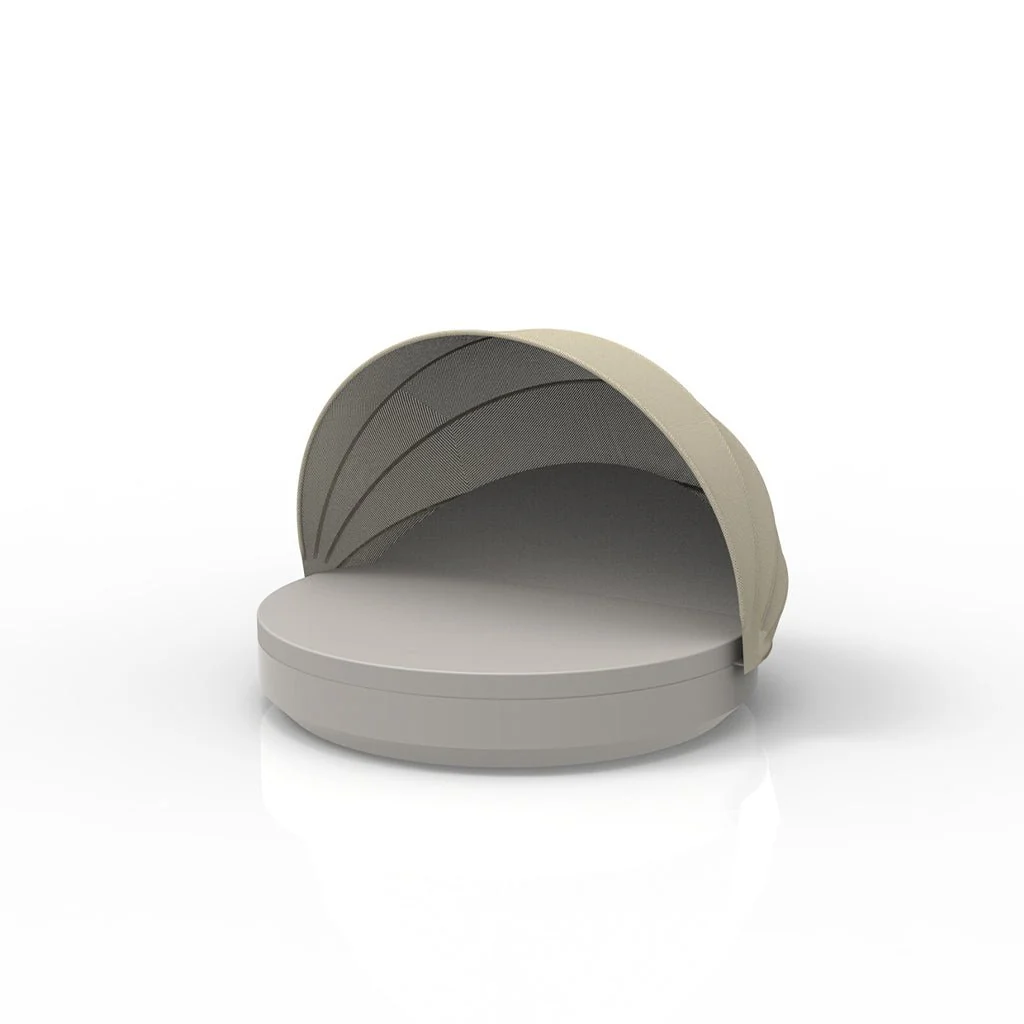 Vela Round Daybed with Reclining Backrest and Sunroof - Outdoor Furniture - Image 15