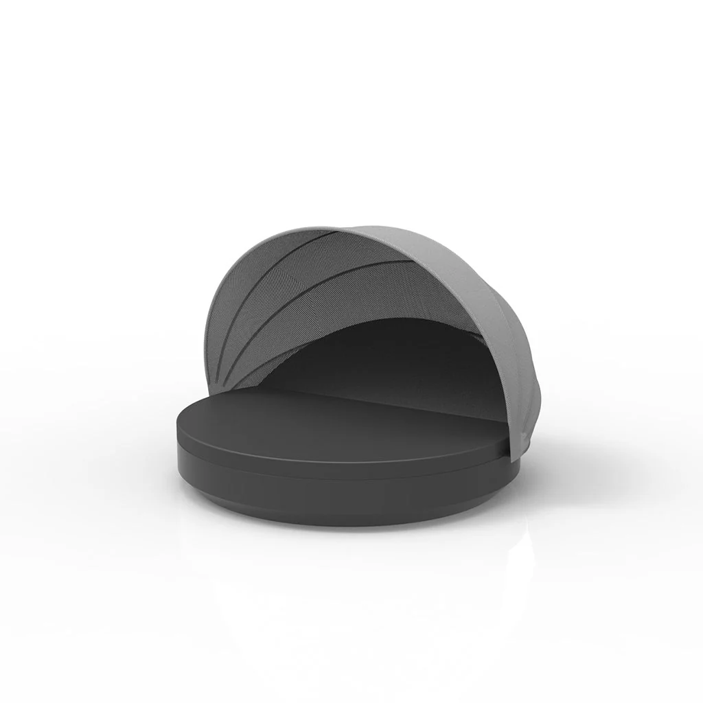 Vela Round Daybed with Reclining Backrest and Sunroof - Outdoor Furniture - Image 3