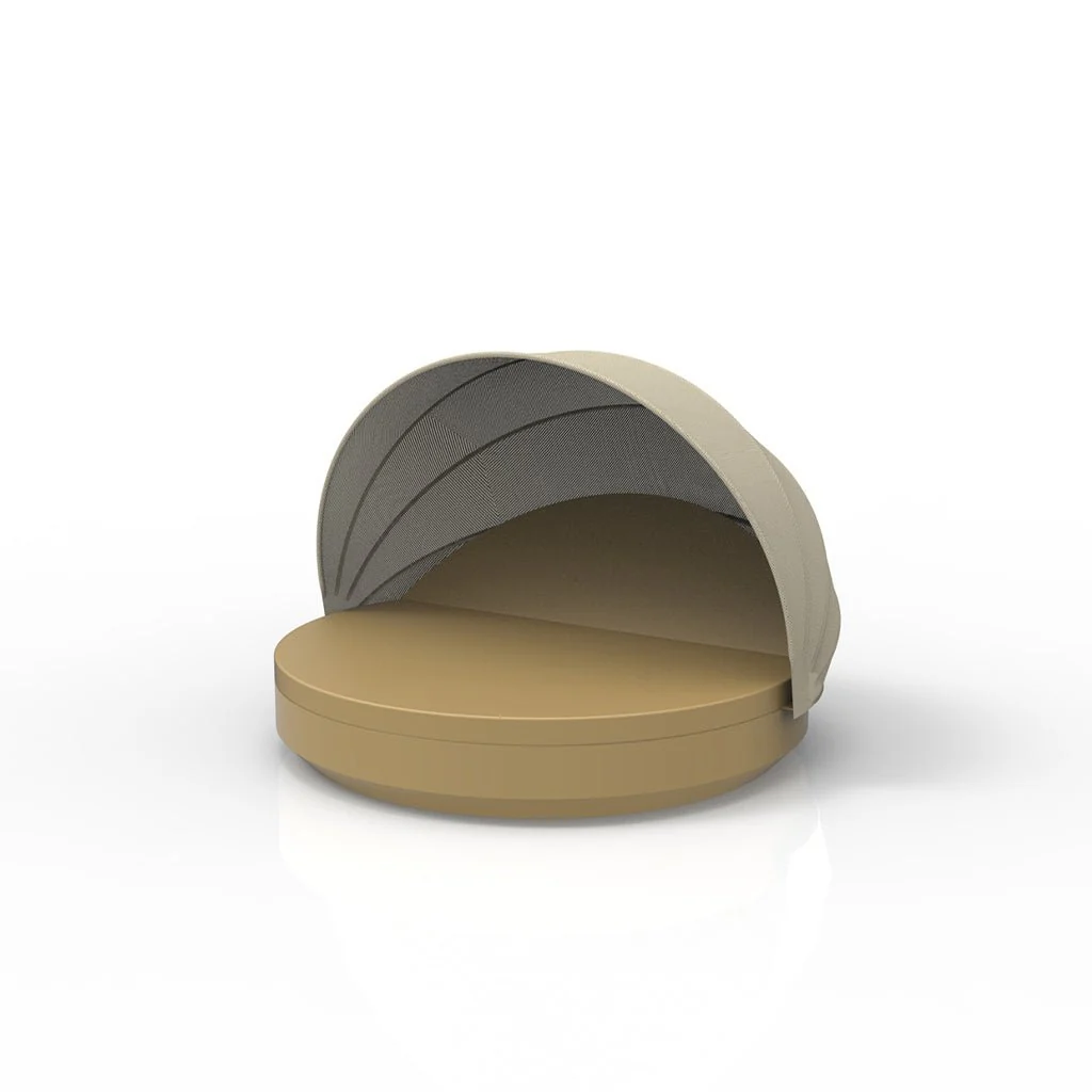 Vela Round Daybed with Reclining Backrest and Sunroof - Outdoor Furniture - Image 4