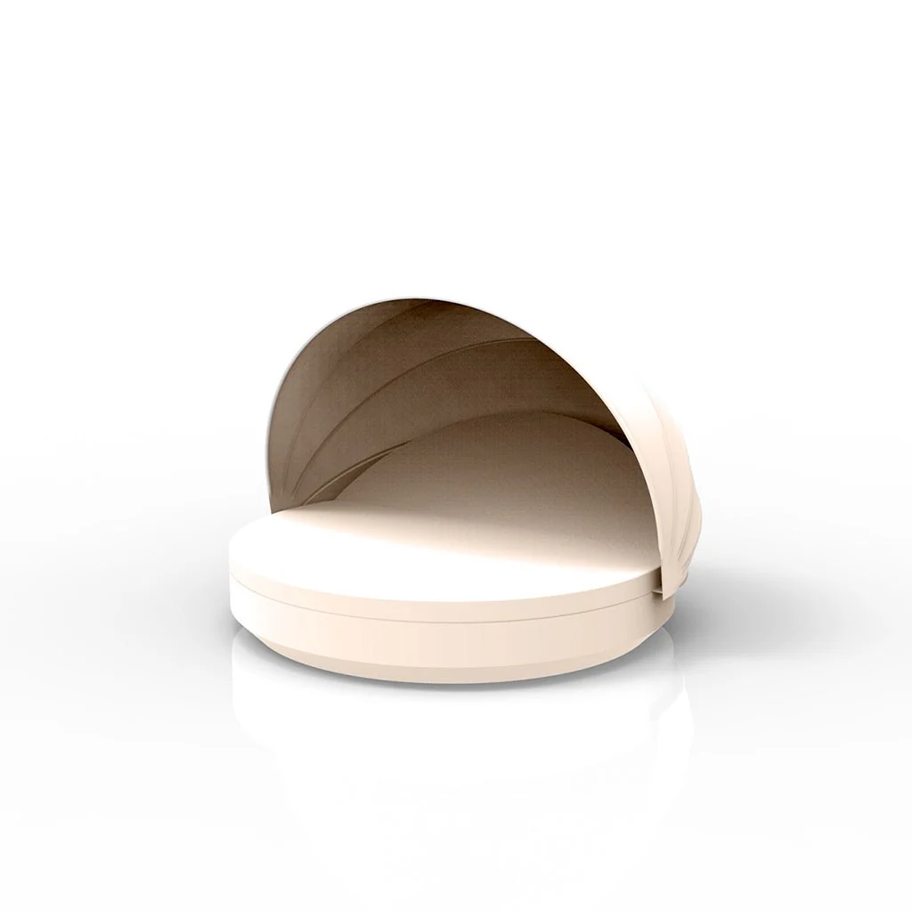 Vela Round Daybed with Reclining Backrest and Sunroof - Outdoor Furniture - Image 7