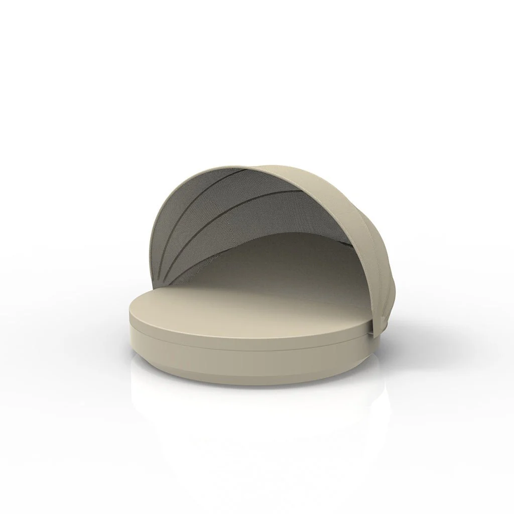 Vela Round Daybed with Reclining Backrest and Sunroof - Outdoor Furniture - Image 8