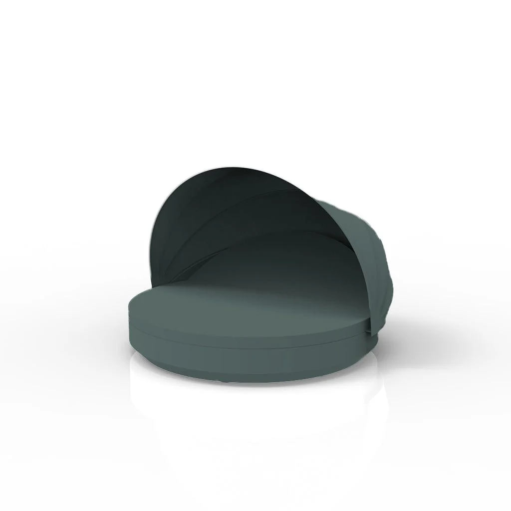 Vela Round Daybed with Reclining Backrest and Sunroof - Outdoor Furniture - Image 9