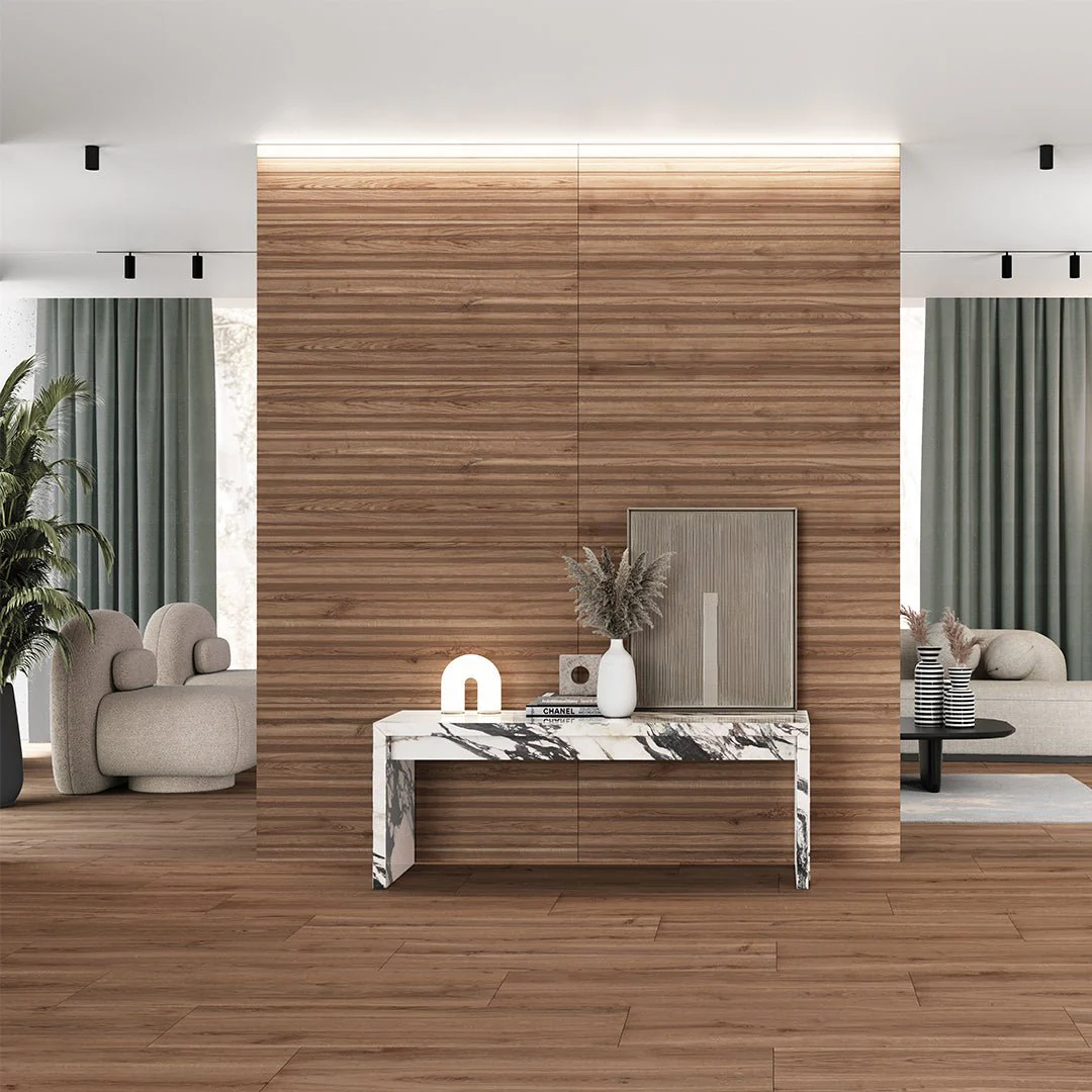 Venatto Matte Chestnut 10" x 60" - Porcelain Tile - Image 2