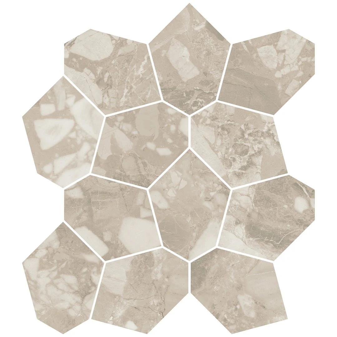 Venice Cream Leaves - Porcelain Tile
