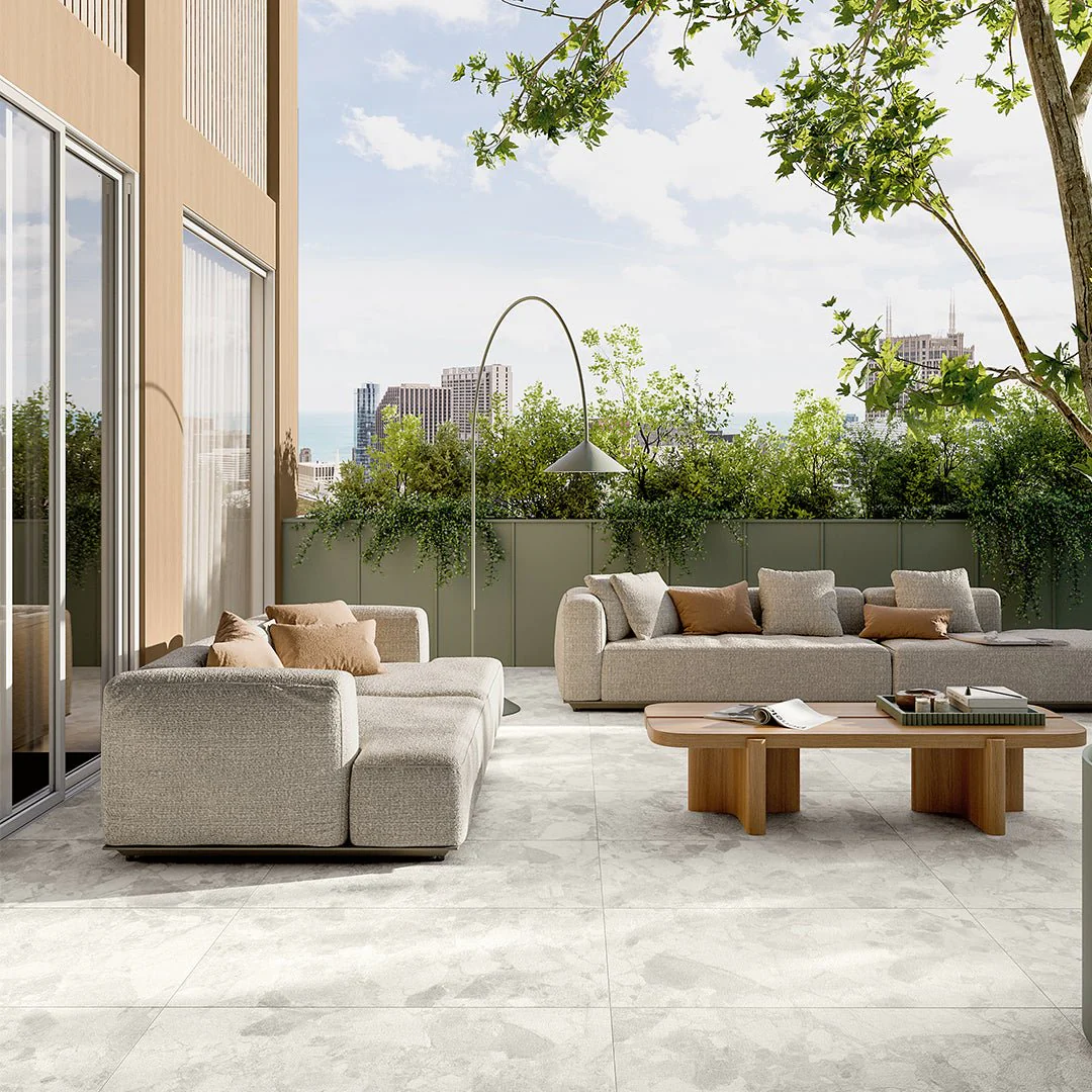 Venice White, 24" x 48" - 2CM Outdoor Porcelain Paver - Image 2