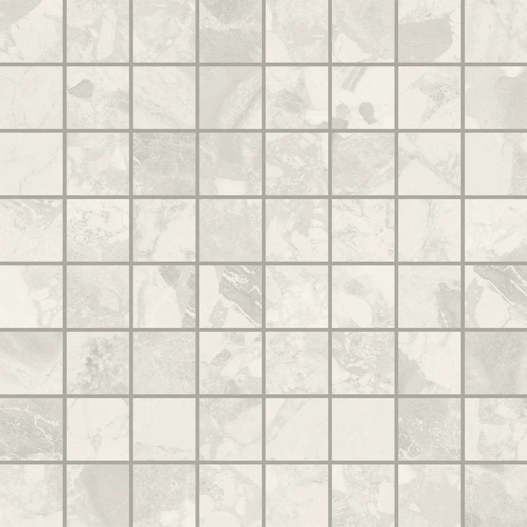 Venice White Mosaic, 1 3/8" x 1 3/8" - Porcelain Tile