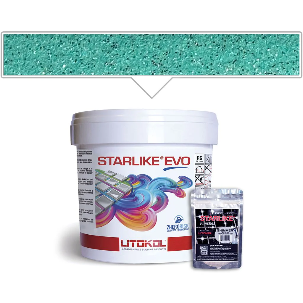 Verde Smeraldo EVO 410, 5.5lb Pail - Tile Grout - Image 3