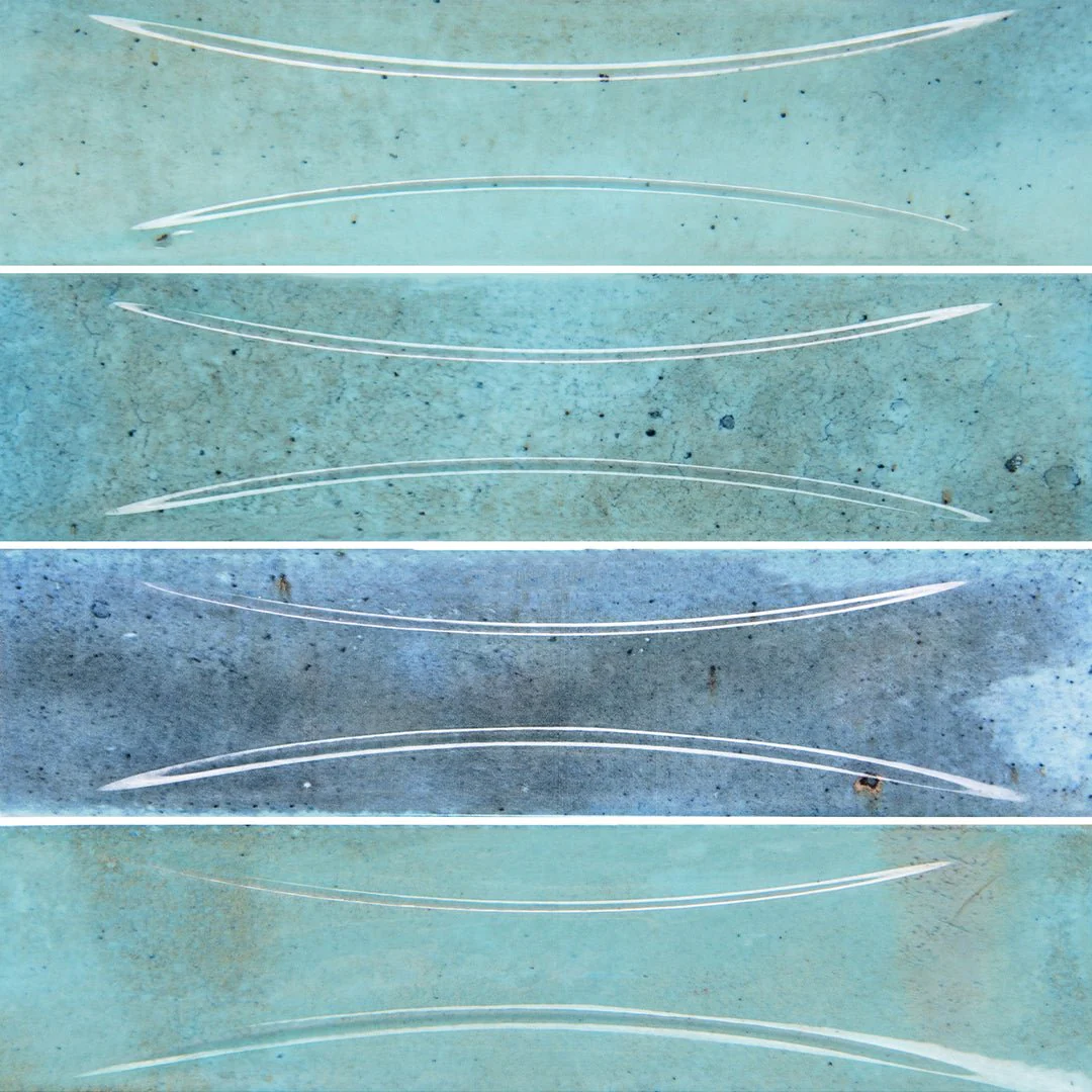 Verdigris Relief, 3" x 12" - Porcelain Tile