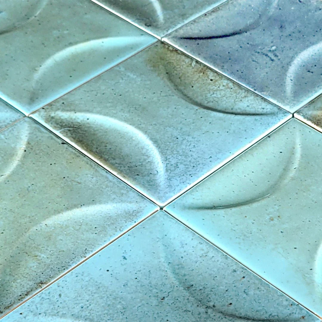 Verdigris Relief, 6" x 6" - Porcelain Tile - Image 2