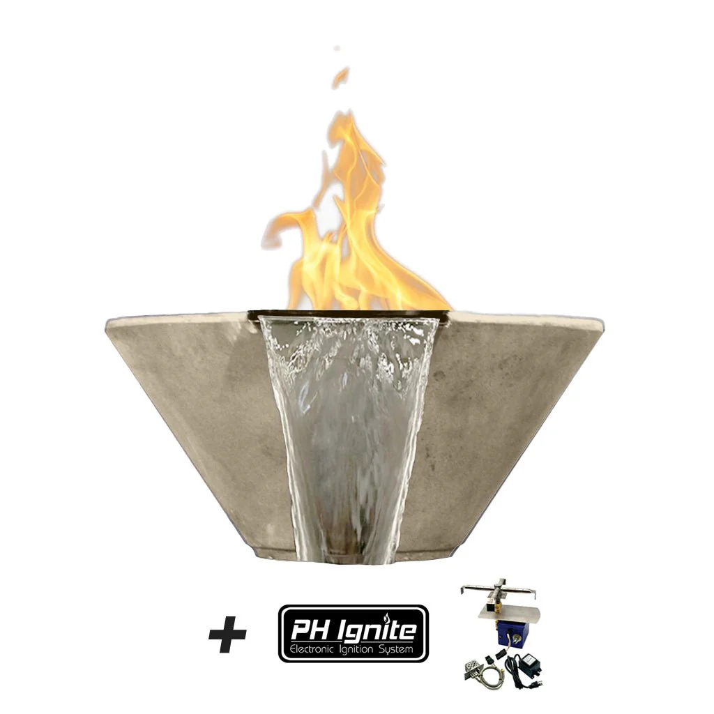 Verona Fire/Water Bowl - Gas Fire Feature - Image 13