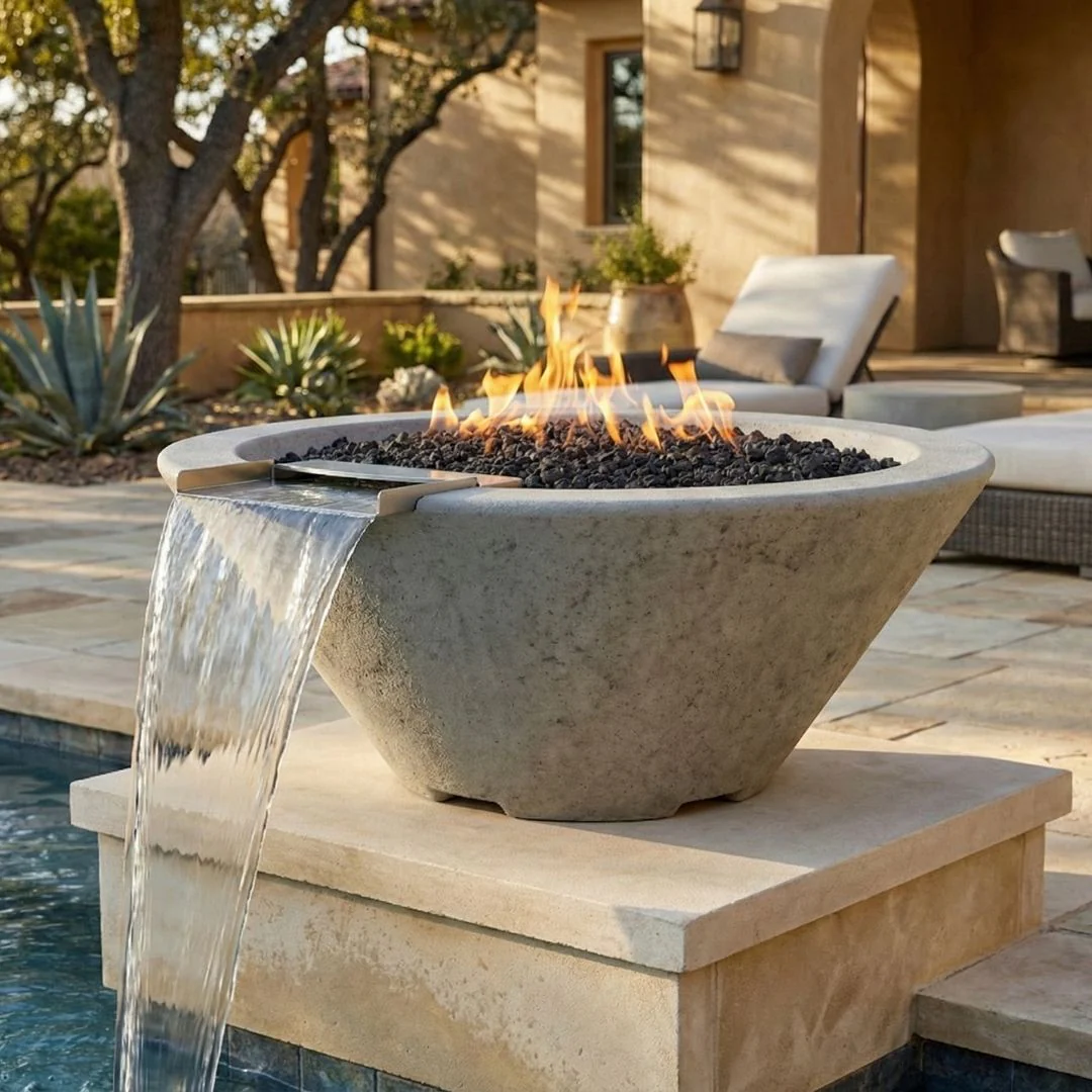 Verona Fire/Water Bowl - Gas Fire Feature - Image 2