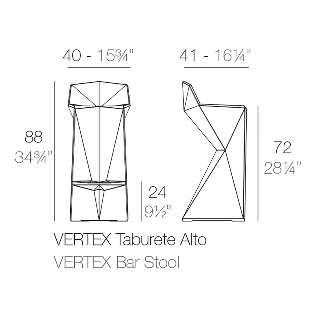 Vertex Bar Stool - Modern Patio Furniture - Image 4