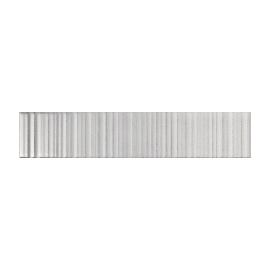 Vibrant Grey Glossy, 2" x 9" - Porcelain Tile