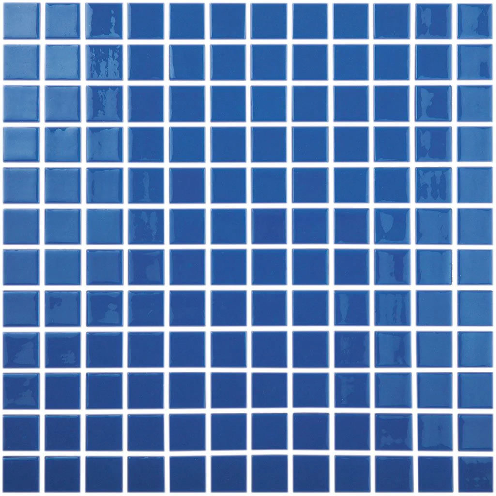 Denim Blue Slip Resistant, 1" x 1" - Glass Tile