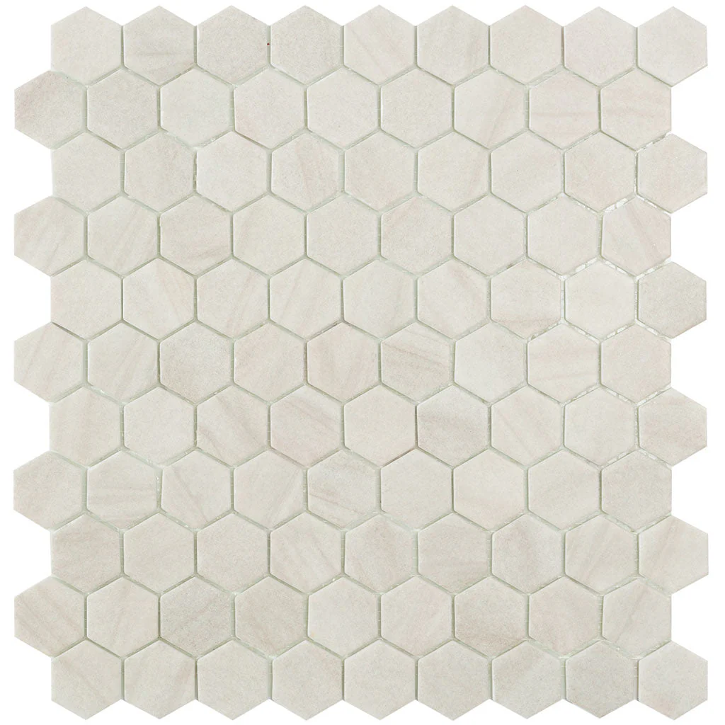 Desert Bone, Hexagon Mosaic - Glass Tile