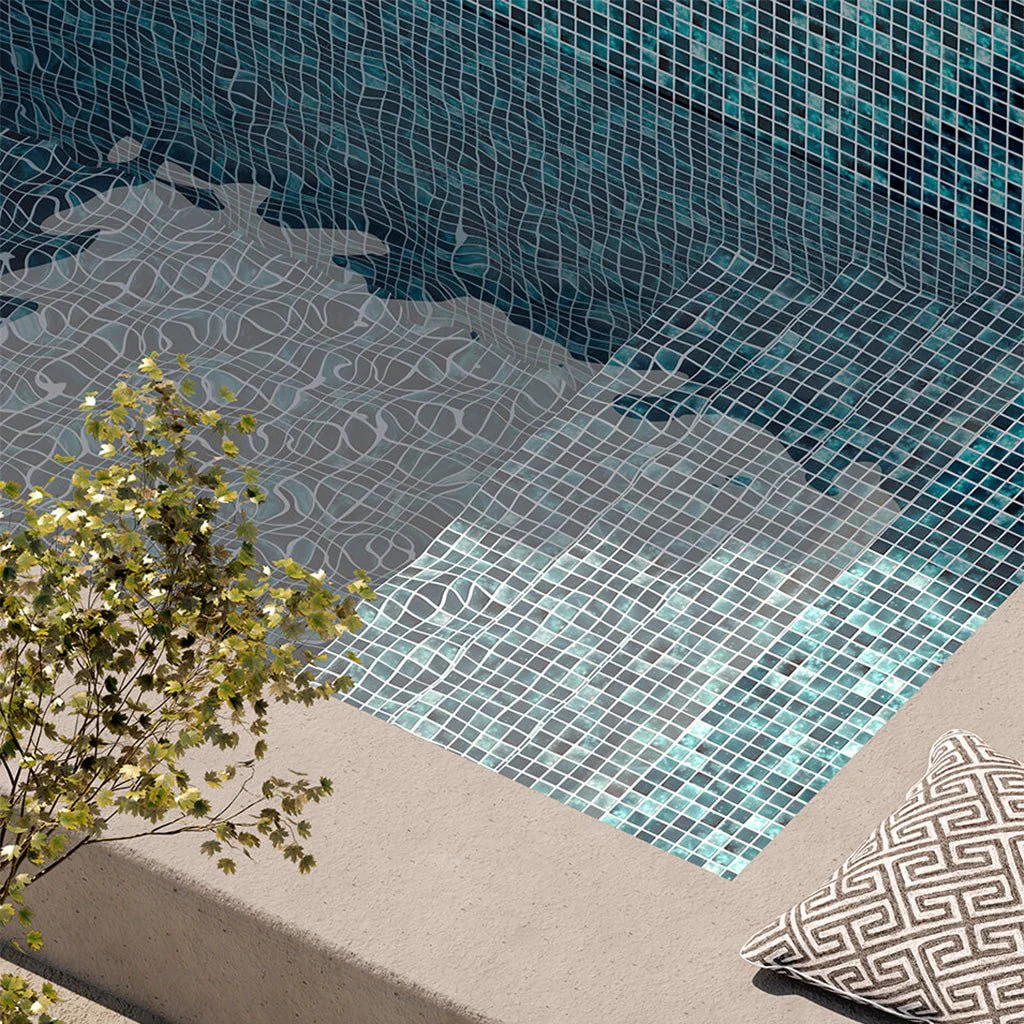 Estelar Green, 1" x 1" - Glass Tile - Image 2