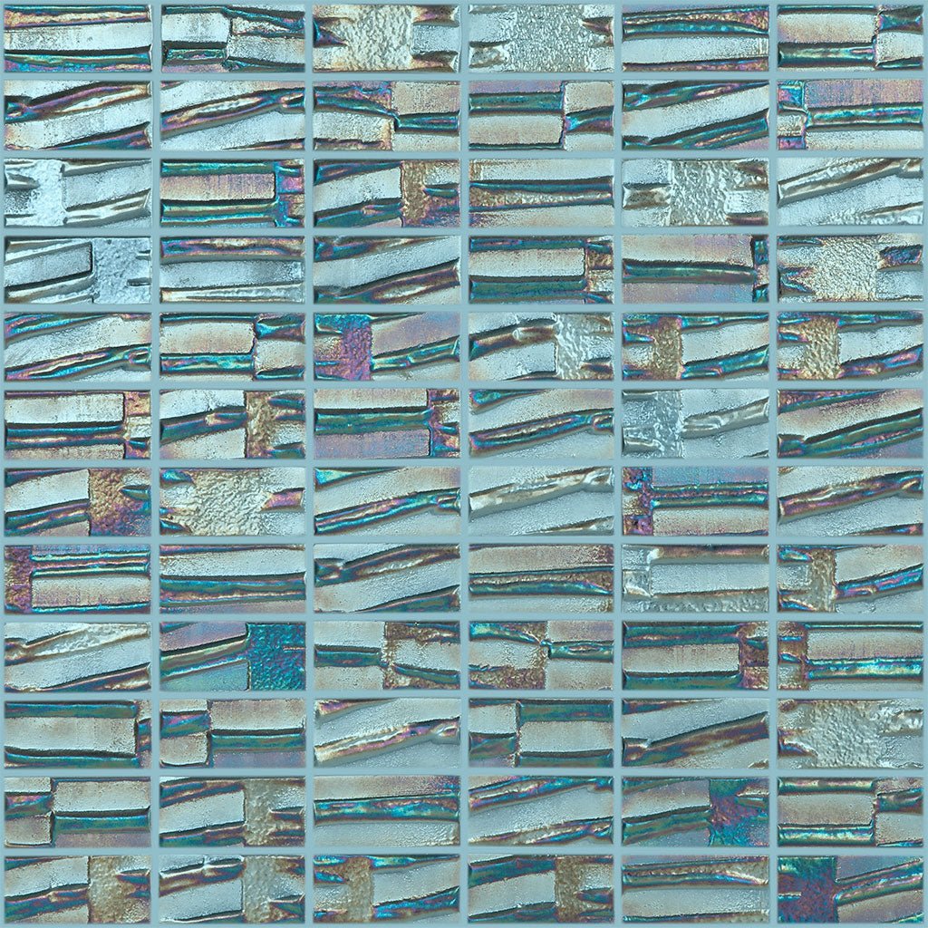 Green Aquamarine Brick, 1" x 2" - Glass Tile