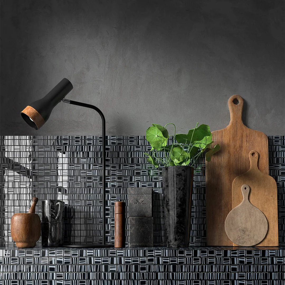 Tender Black, 1" x 1" - Glass Tile - Image 2