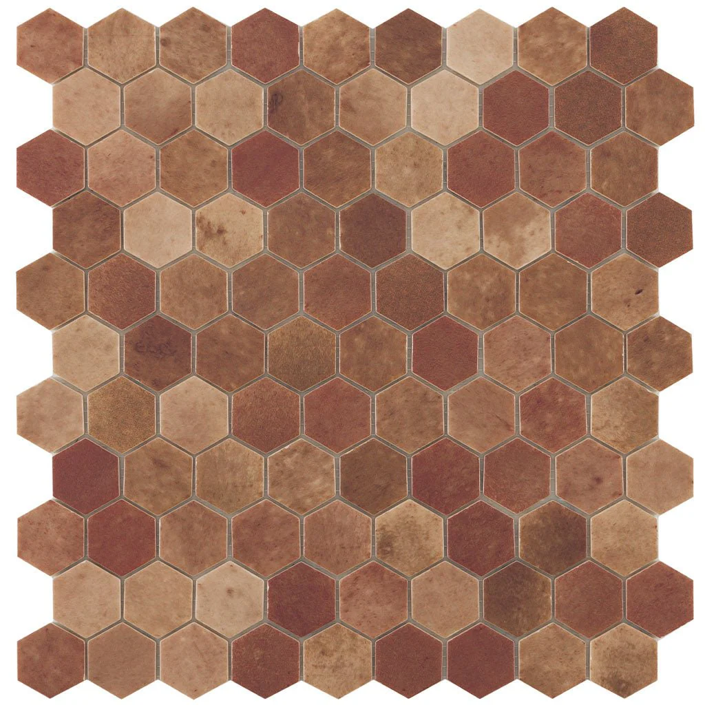 Terra Cotto Beige, Hexagon Mosaic - Glass Tile