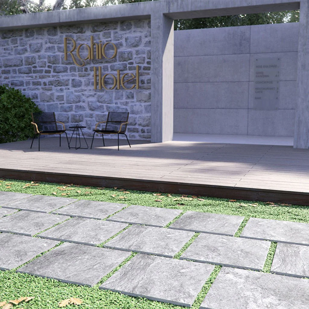 Vulkon Grey, 24" x 24" - 2CM Outdoor Porcelain Paver - Image 2