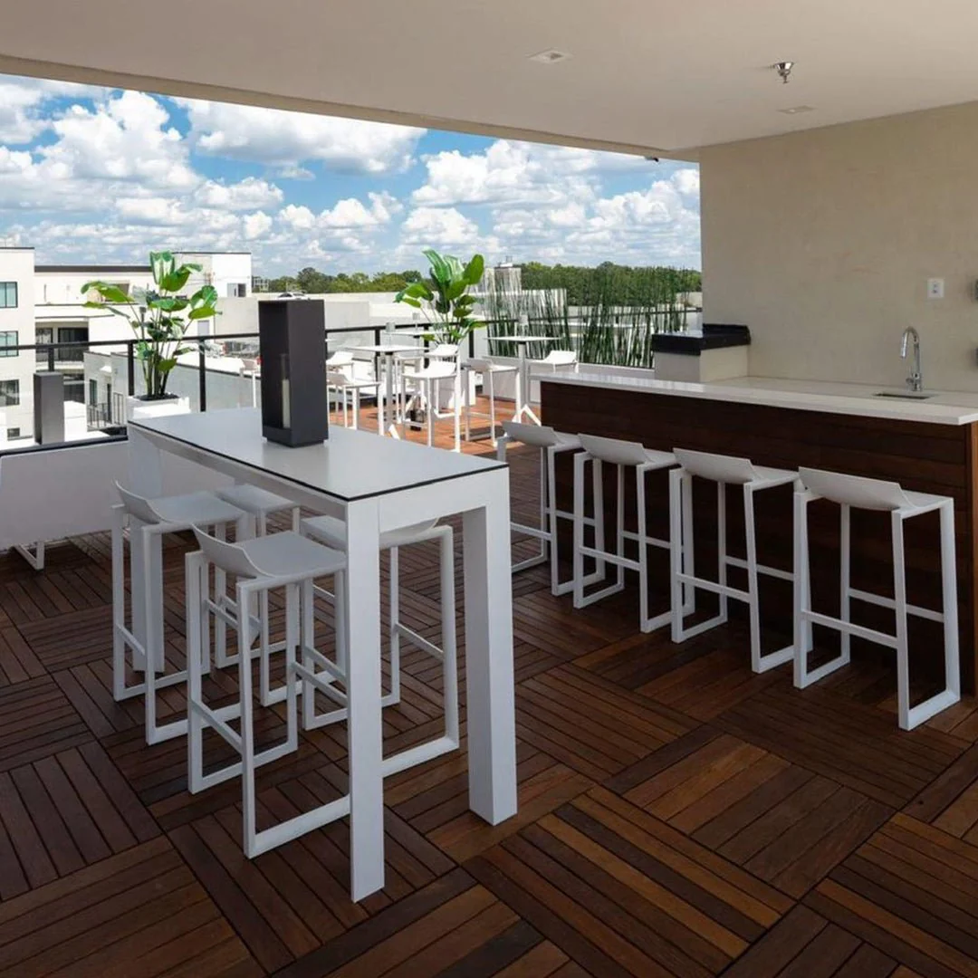 Wall Street Bar Stool (Set of 2) - Modern Patio Furniture - Image 5