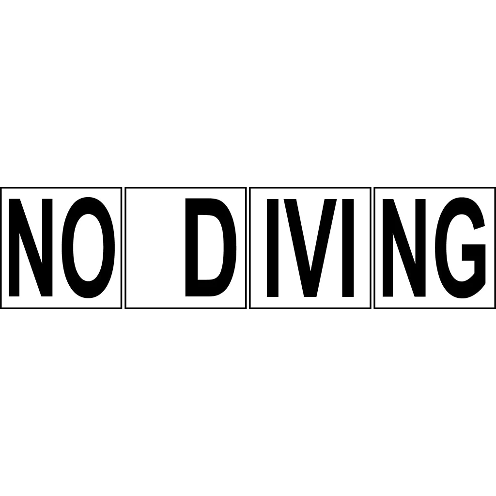 Warning Markers with 5" Font - Safety Markers for Pools - Image 2
