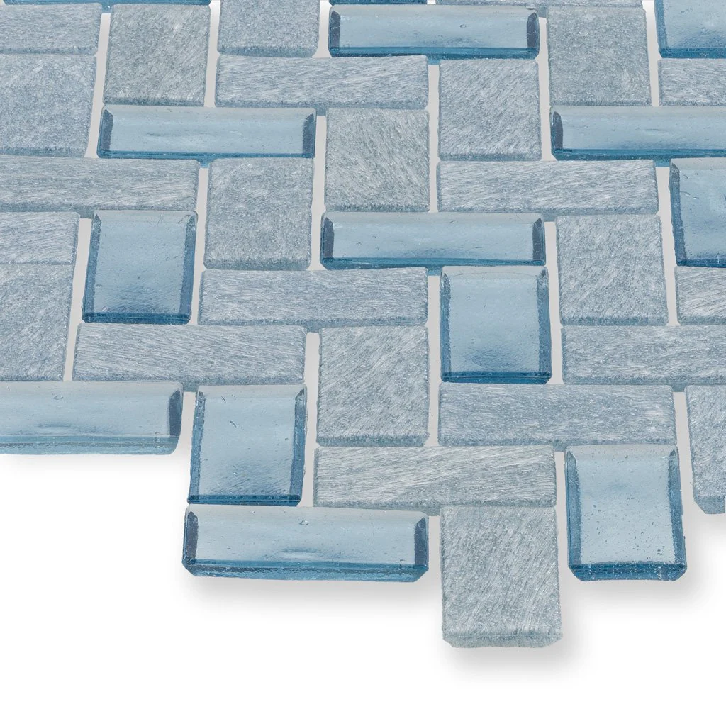 Wave, Herringbone - Glass Tile - Image 2