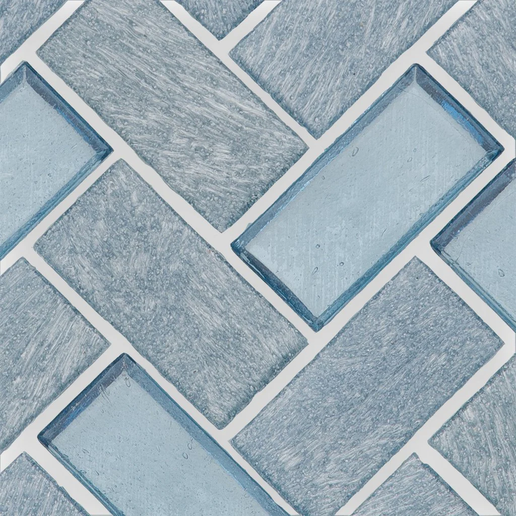 Wave, Herringbone - Glass Tile - Image 3