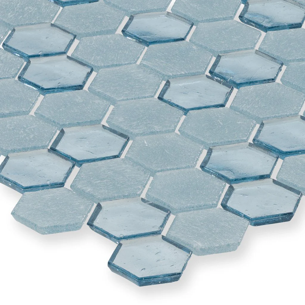 Wave, Hexagon Mosaic - Glass Tile - Image 2