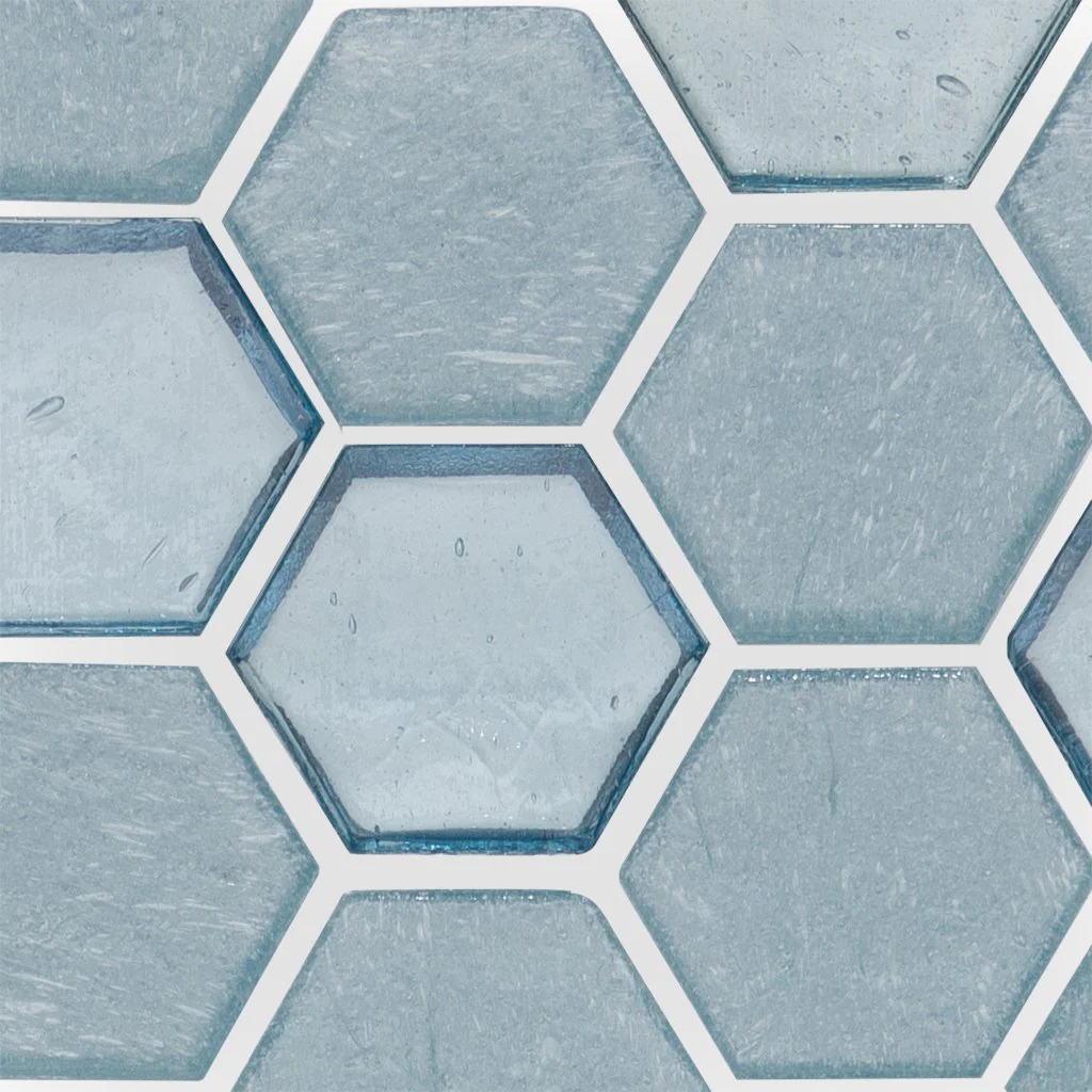 Wave, Hexagon Mosaic - Glass Tile - Image 3