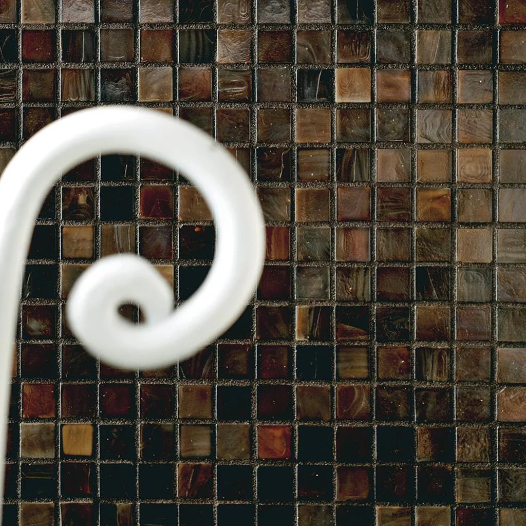 Wenge, 5/8" x 5/8" - Glass Tile - Image 2
