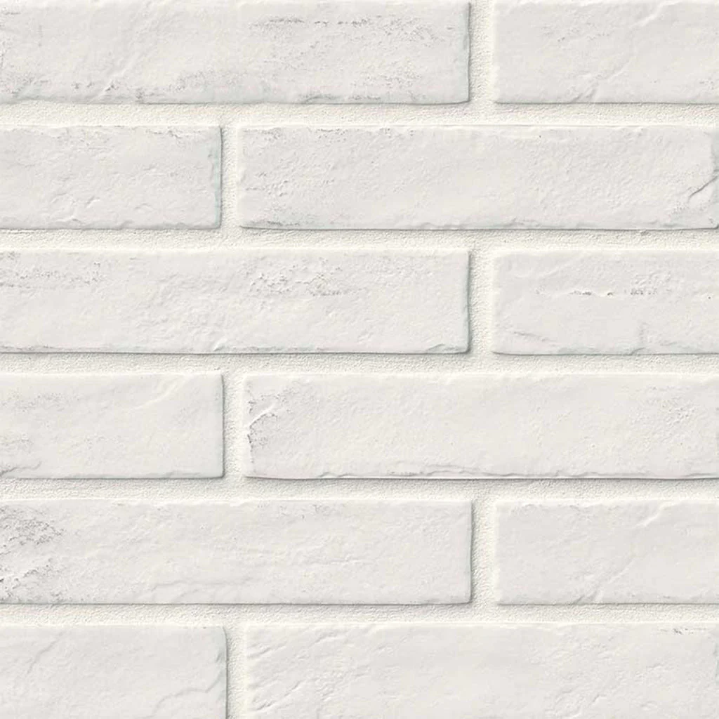 White Brickstone, 2" x 10" - Porcelain Tile