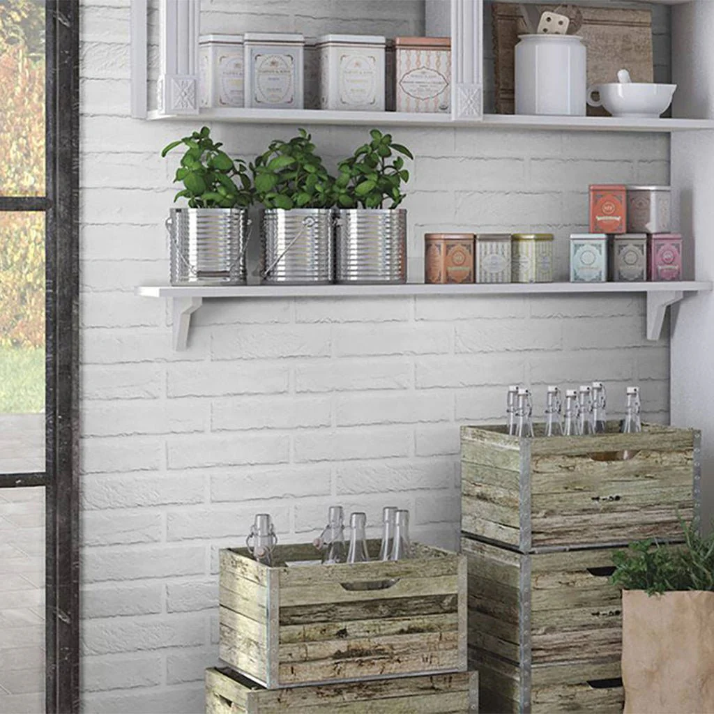 White Brickstone, 2" x 10" - Porcelain Tile - Image 4