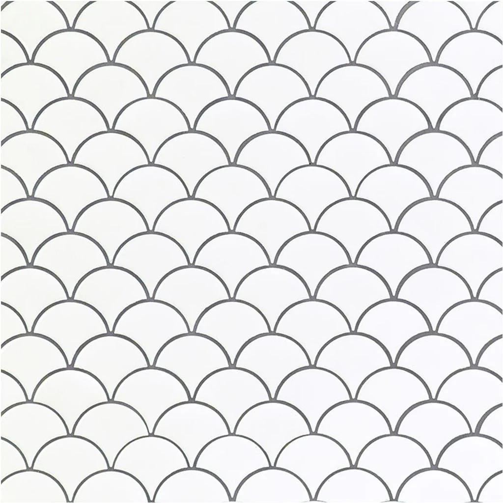 White, Fish Scale Mosaic - Porcelain Tile - Image 5