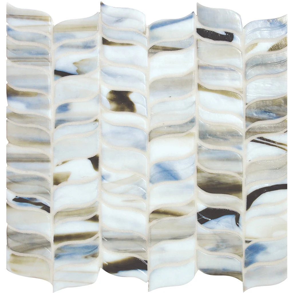 White Iris, 1.5" x 2" - Glass Tile
