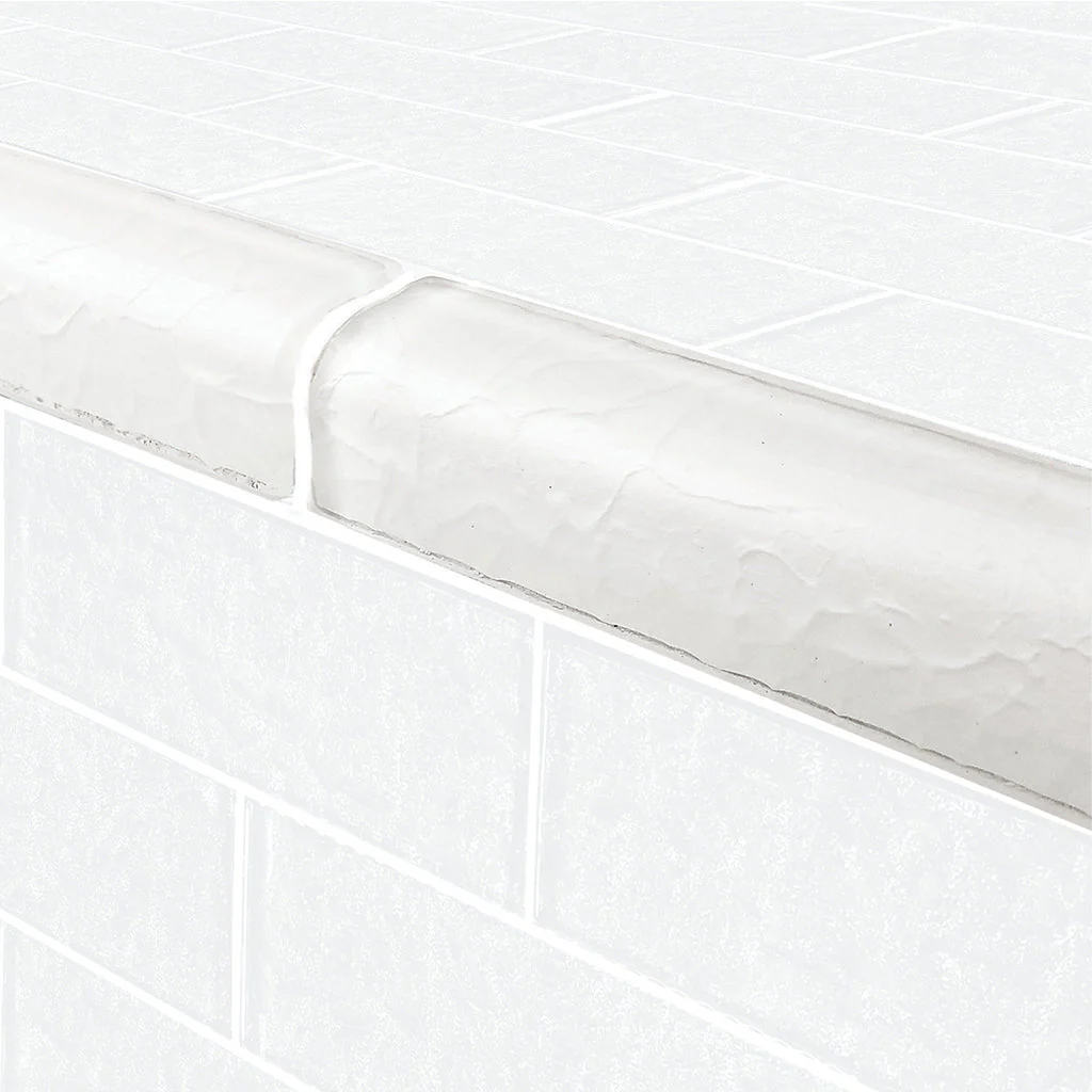 White, Trim 2" x 6" - Glass Tile