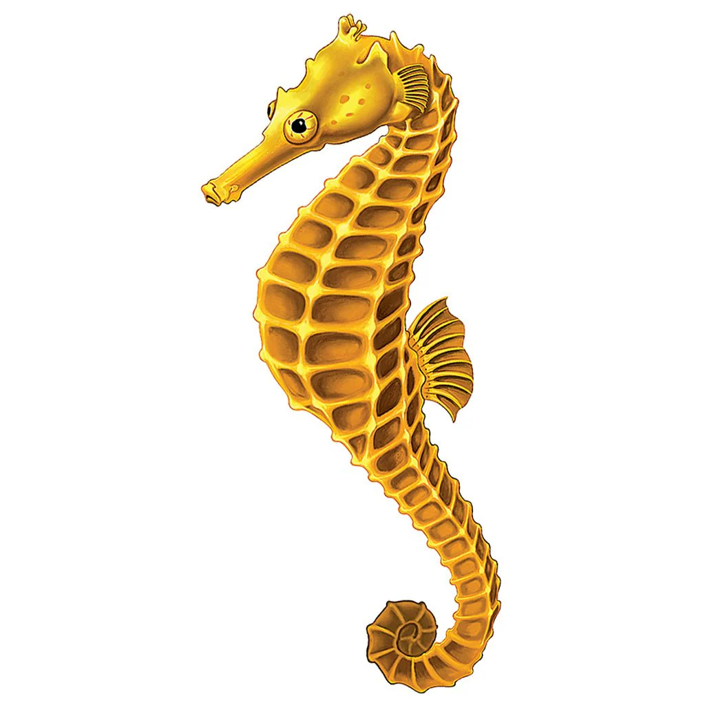 Yellow Seahorse - Pool Mosaic