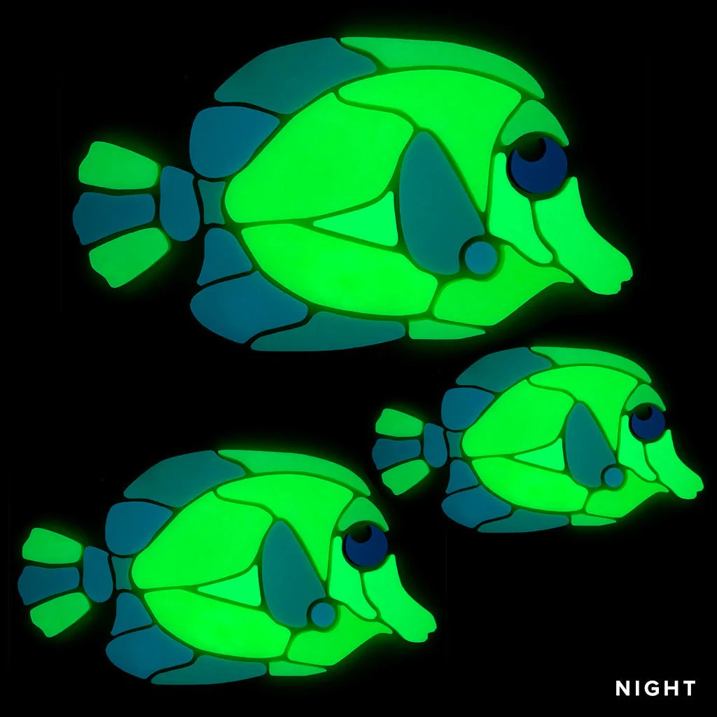 Yellow Tang Family - Glow in the Dark Pool Mosaics - Image 2