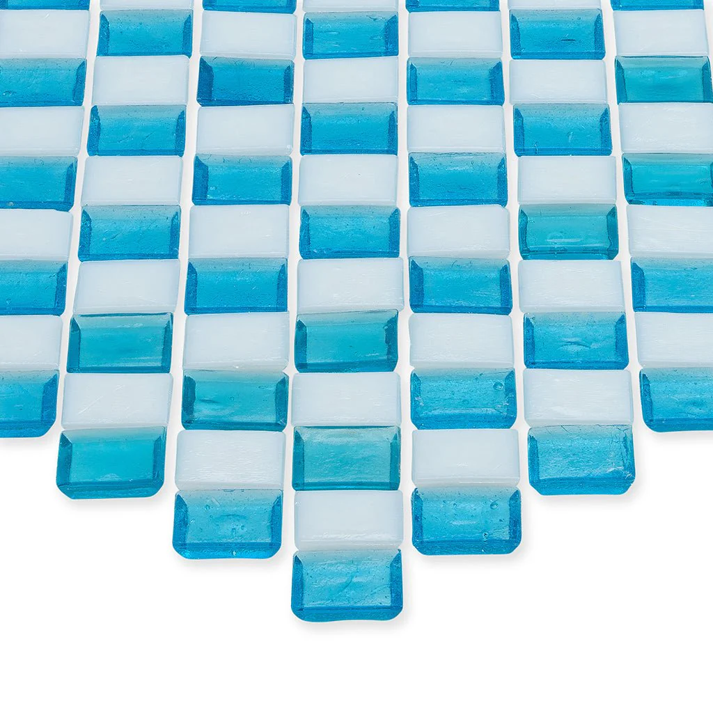 Zircon and White, 1" x 1" Diamond Pattern - Glass Tile - Image 2